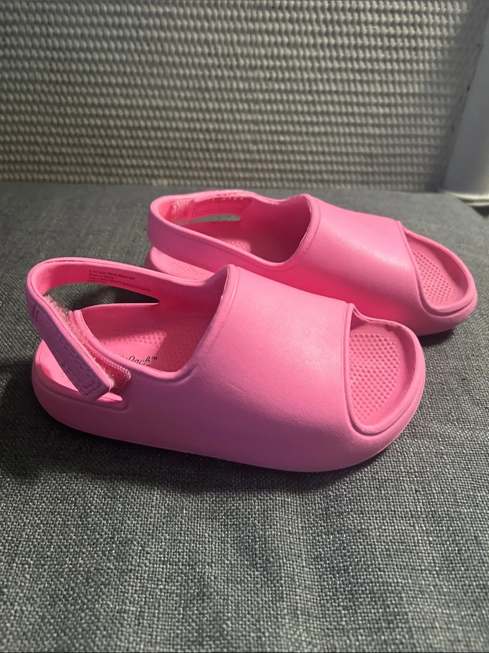 Cat & Jack Pink Kids Slide Sandals with Heel Strap